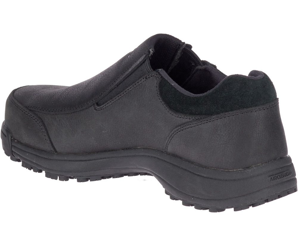 Zapatos De Seguridad Hombre - Merrell Sutton Moc Steel Toe - Negras - JEKT-61427